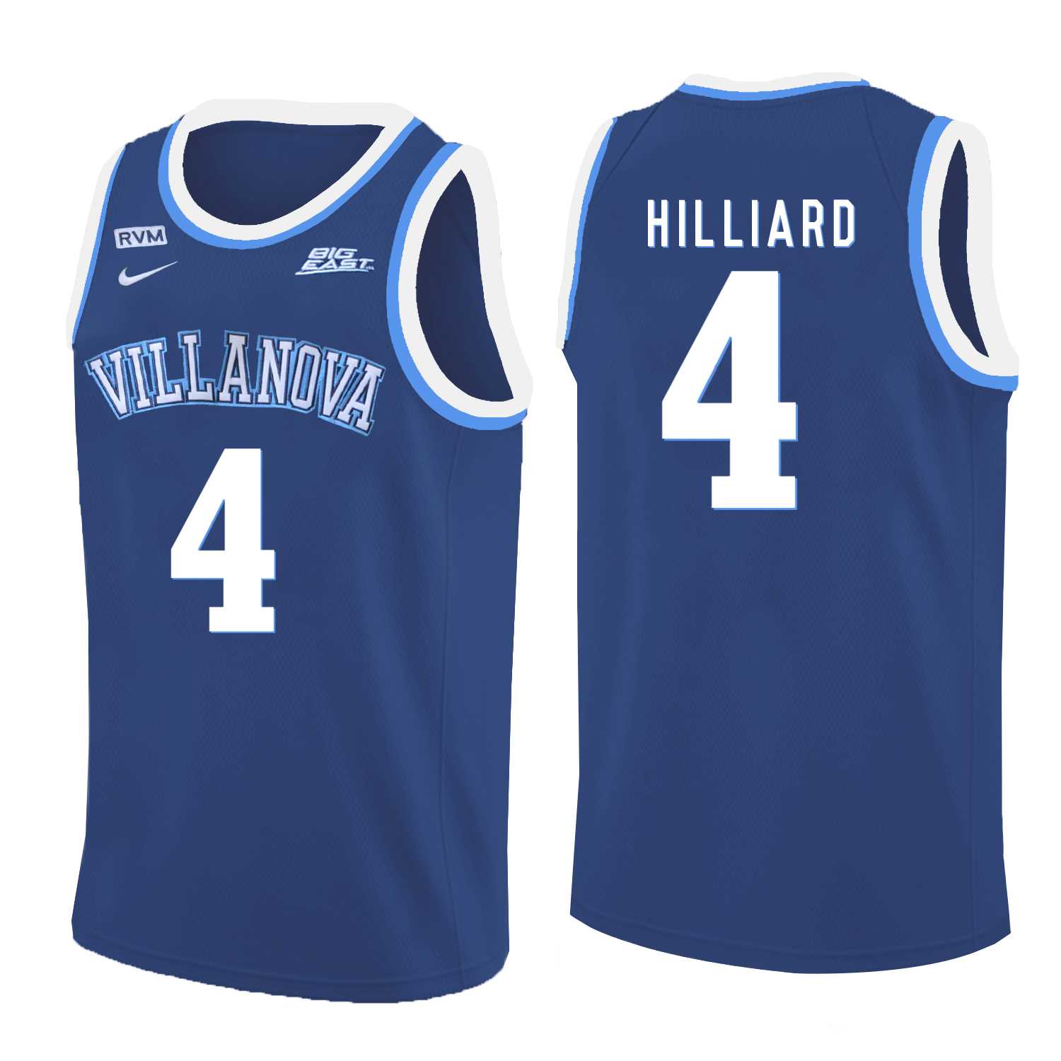 Villanova Wildcats #4 Darrun Hilliard Blue College Basketball Jersey
